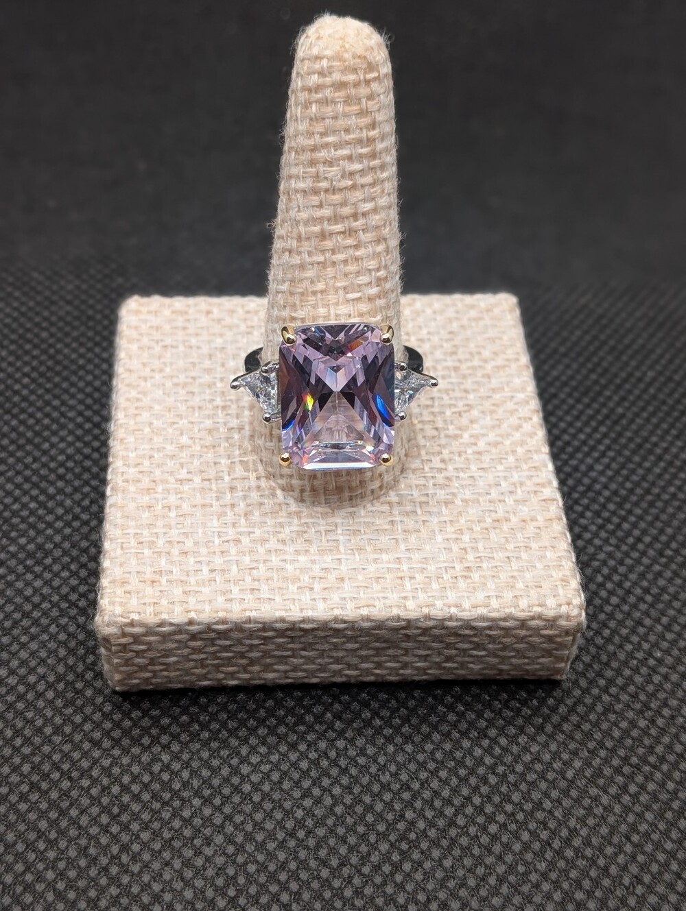 Two Tone Purple Cocktail Ring